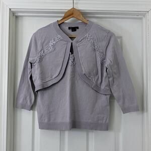 August Silk One Piece Lace Lilac Top